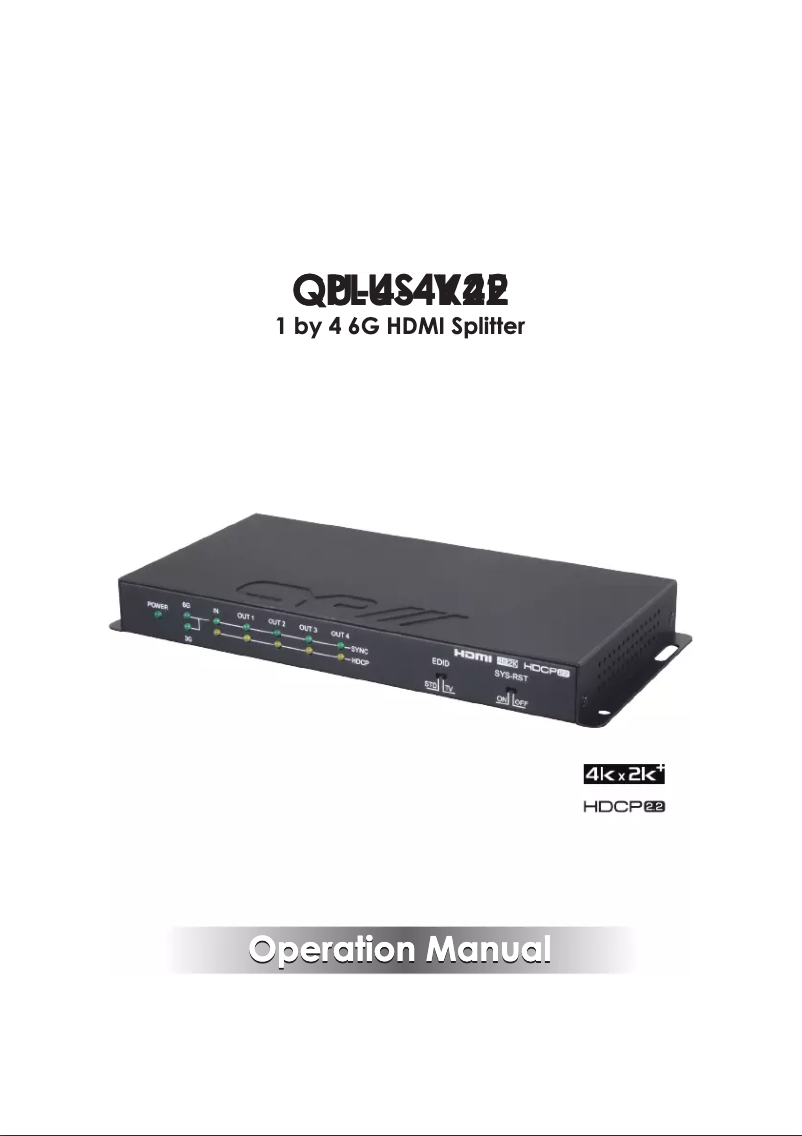 Image de la première page du manuel de l'appareil QU-4-4K22