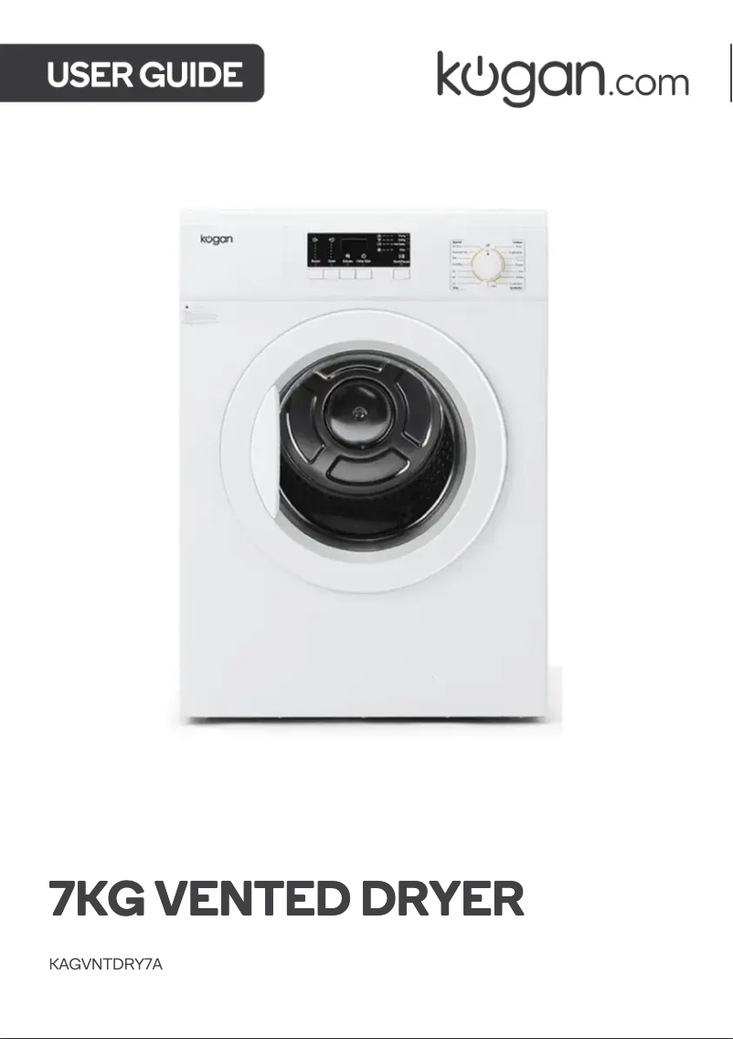 Image de la première page du manuel de l'appareil KAGVNTDRY7A