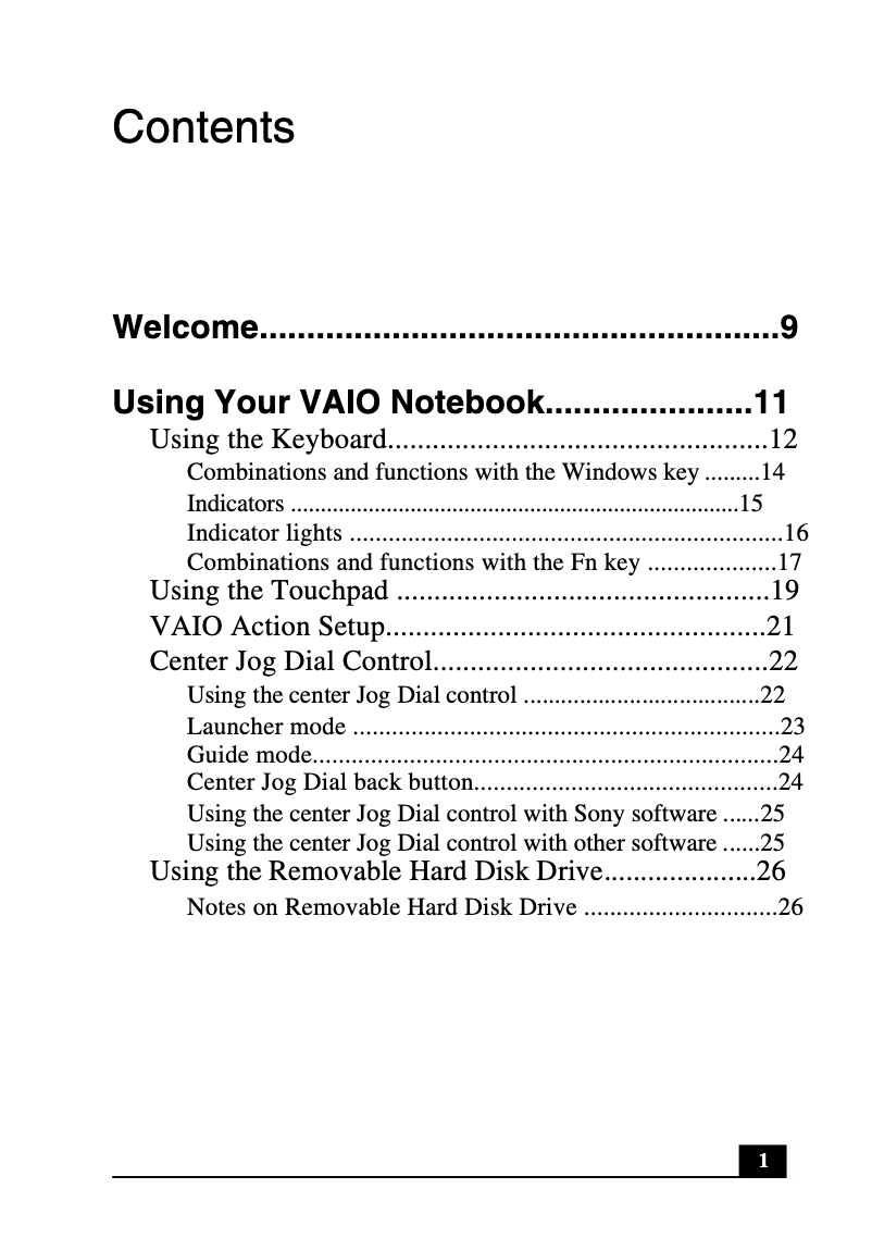 Page n°1 - Manuel utilisateur Sony Vaio PCG-GR390K
