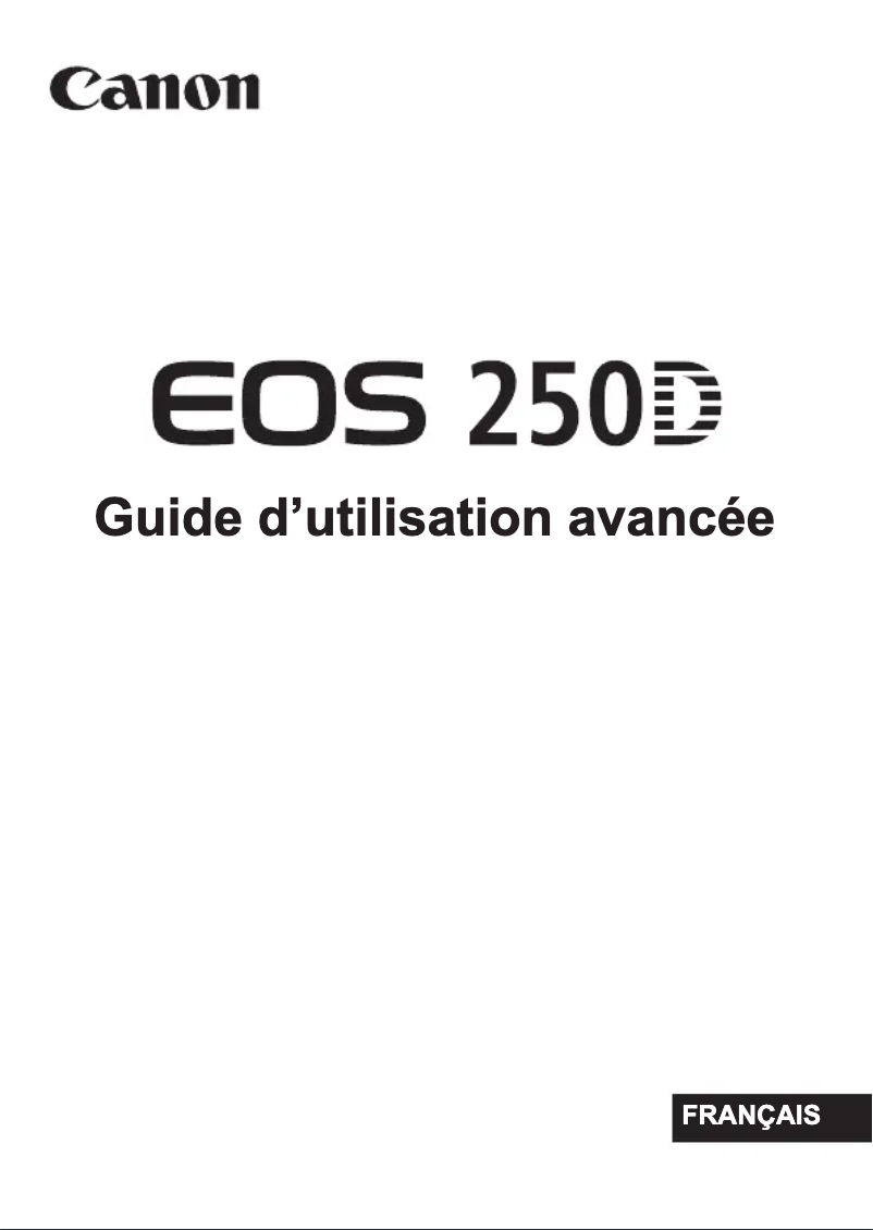 Page 1 de la notice Manuel utilisateur Canon EOS 250D
