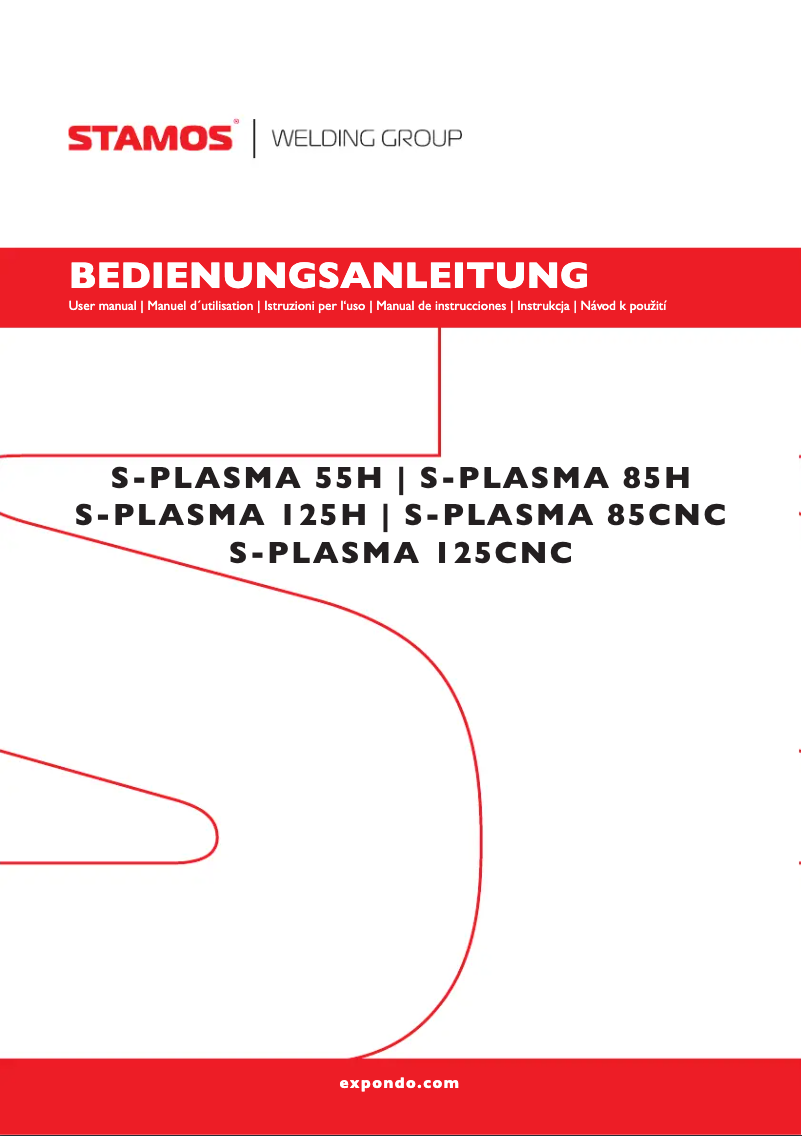Page 1 de la notice Manuel utilisateur Stamos S-PLASMA 85H