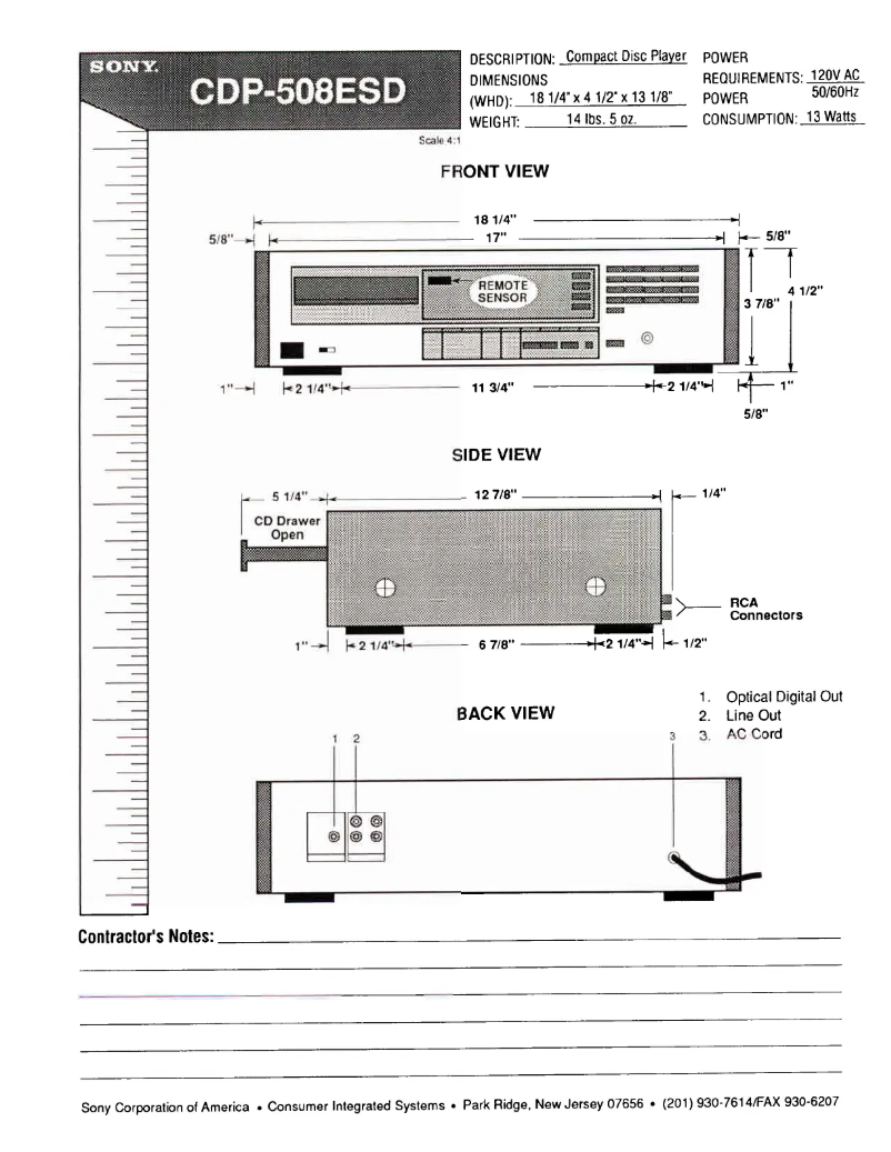 Page 1 de la notice Guide d'installation Sony CDP-508ESD