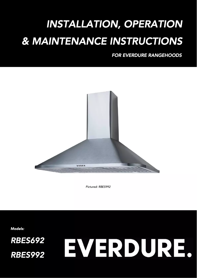 Page 1 de la notice Manuel utilisateur Everdure RBES692