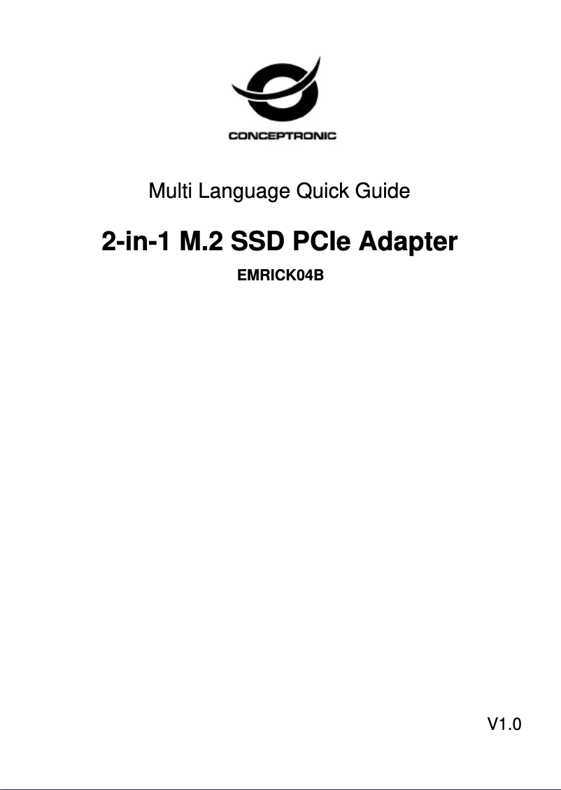 Page n°1 - Manuel utilisateur Conceptronic EMRICK04B