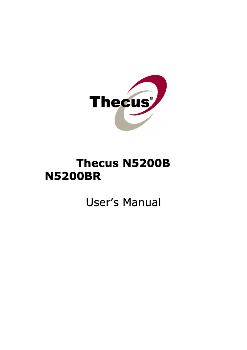 Página 1 del manual Manual de usuario Thecus N5200B