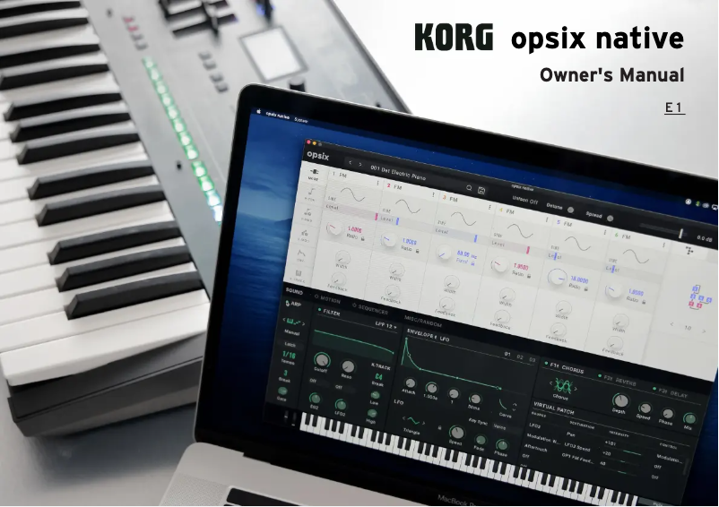 Page 1 de la notice Manuel utilisateur Korg Opsix native