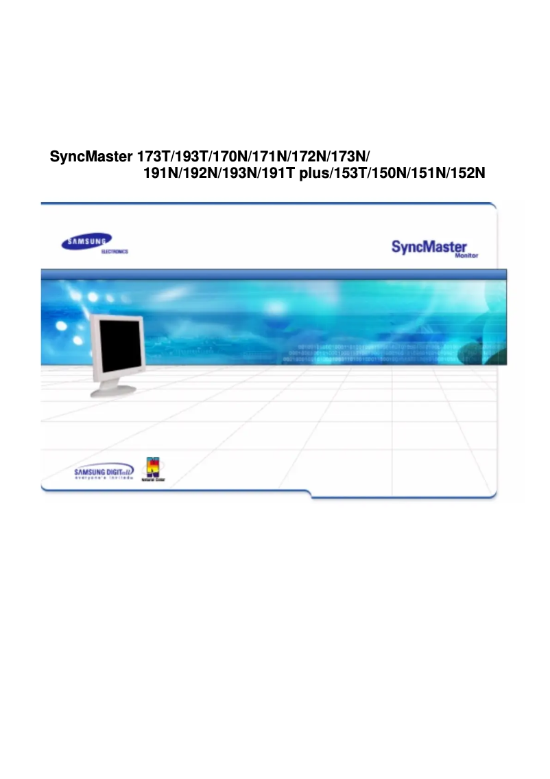 Page 1 de la notice Manuel utilisateur Samsung SyncMaster 193N