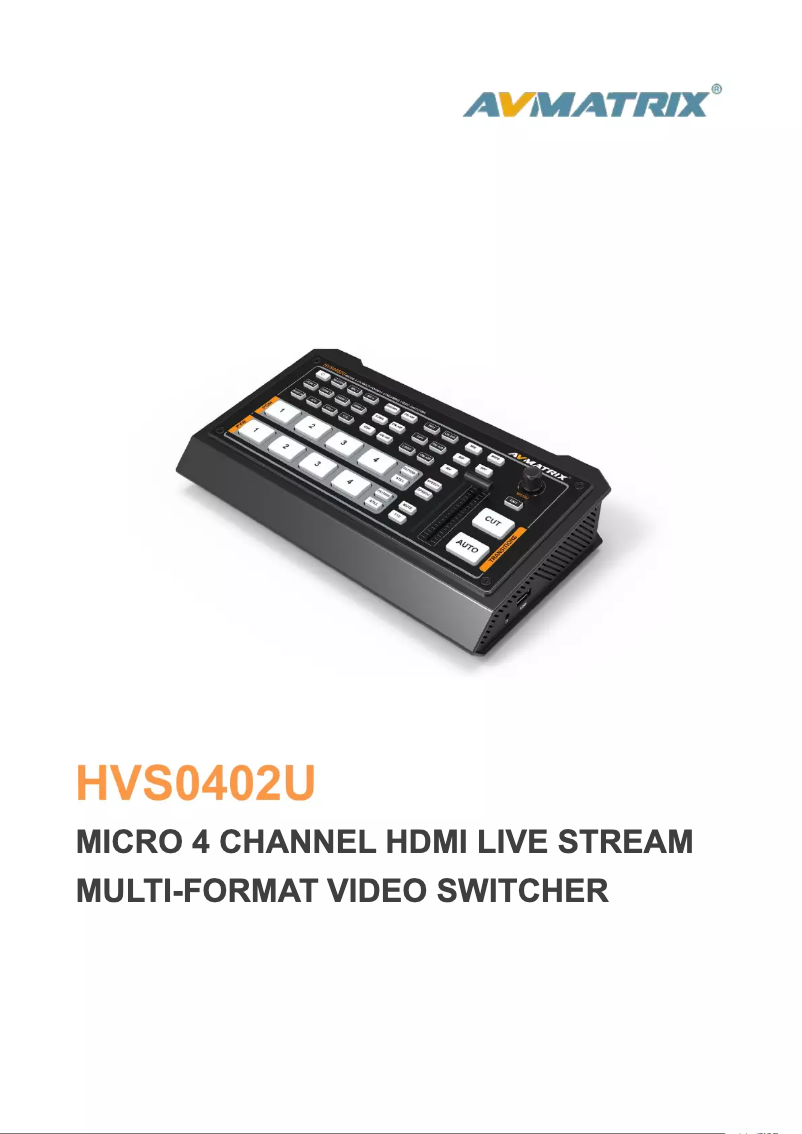 Page 1 de la notice Manuel utilisateur AVMATRIX HVS0402U