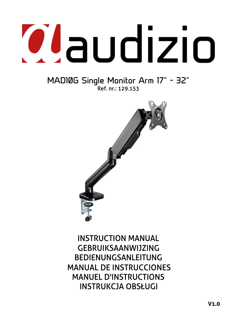 Page 1 de la notice Manuel utilisateur Audizio MAD10G