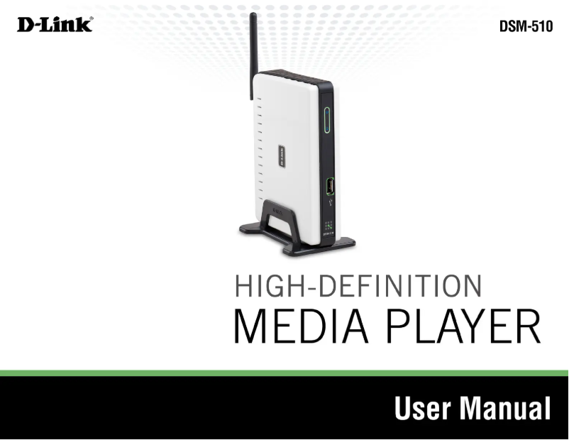 Page n°1 - Manuel utilisateur D-Link DSM-510