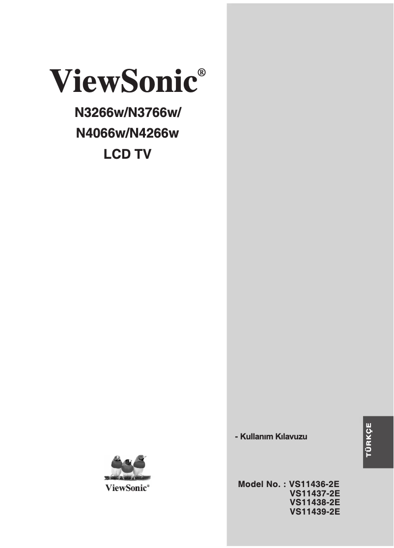Page n°1 - Manuel utilisateur Viewsonic N3766W