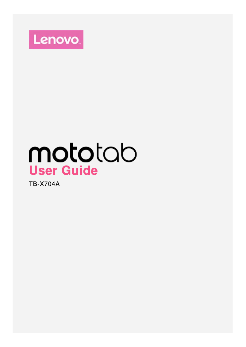 Image de la première page du manuel de l'appareil Mototab 4