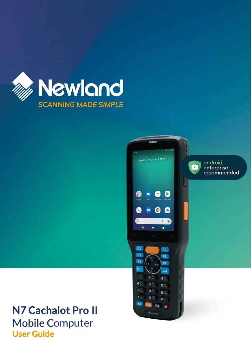 Página 1 del manual Manual de usuario Newland N7 Cachalot Pro II