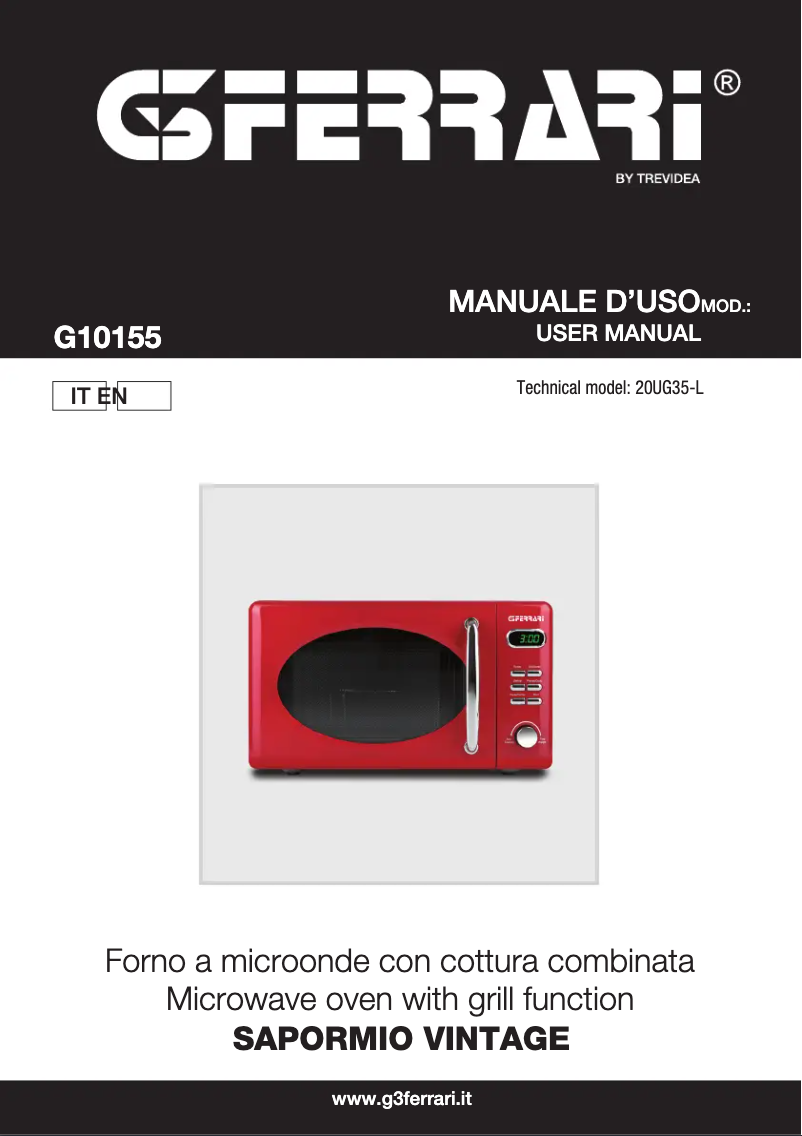 Página 1 del manual Manual de usuario G3 Ferrari Sapormio Vintage G10155