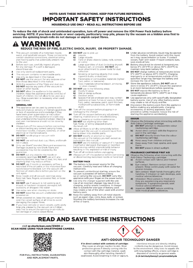 Image de la première page du manuel de l'appareil Stratos IZ400UKT