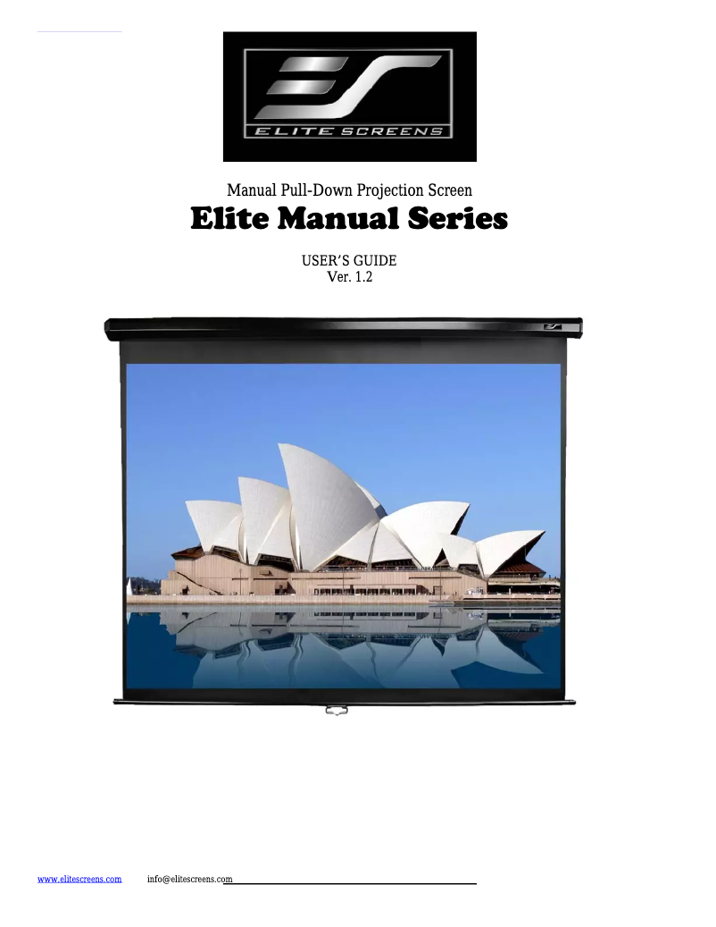 Page 1 de la notice Manuel utilisateur Elite Screens M71NWS1