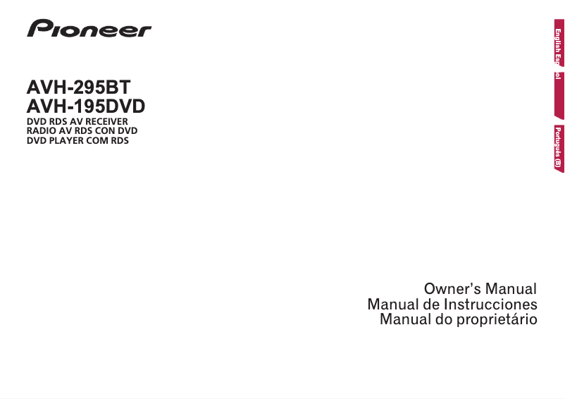 Image de la première page du manuel de l'appareil AVH-295BT