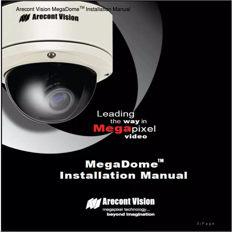 Page n°1 - Manuel utilisateur Arecont Vision MegaDome AV1355
