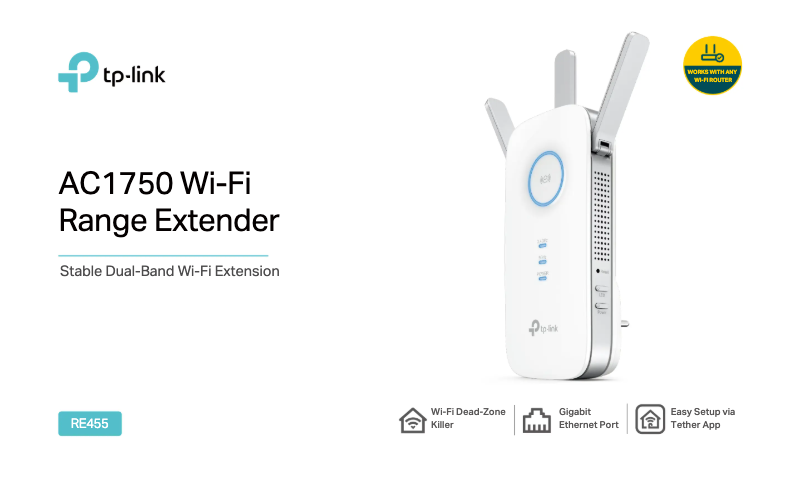 Page n°1 - Fiche technique TP-Link RE455