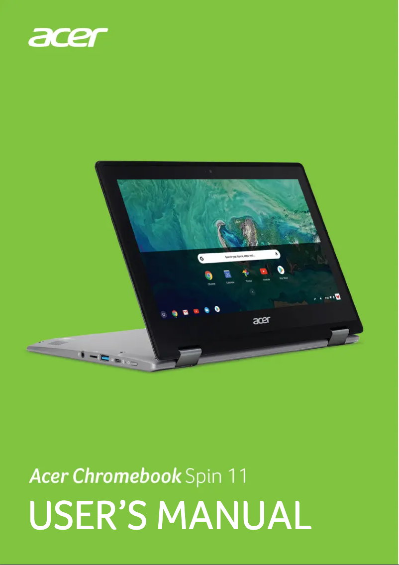 Image de la première page du manuel de l'appareil Chromebook Spin 11