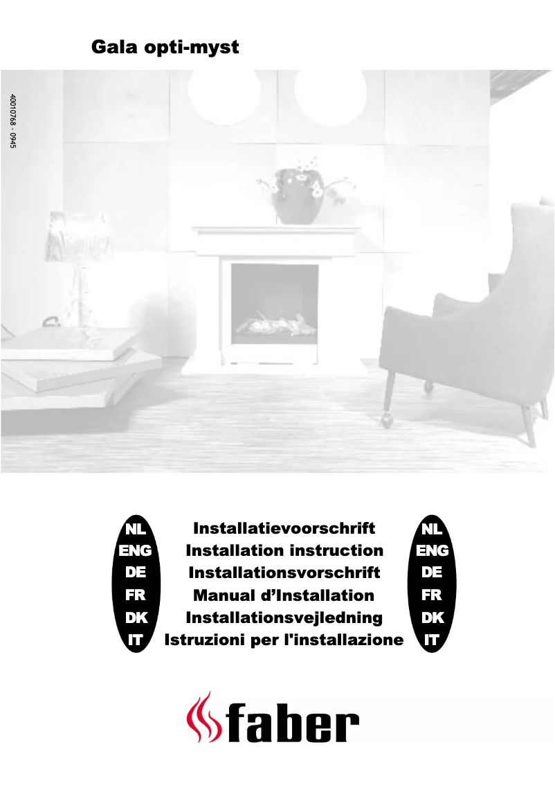 Image de la première page du manuel de l'appareil Gala opti-myst