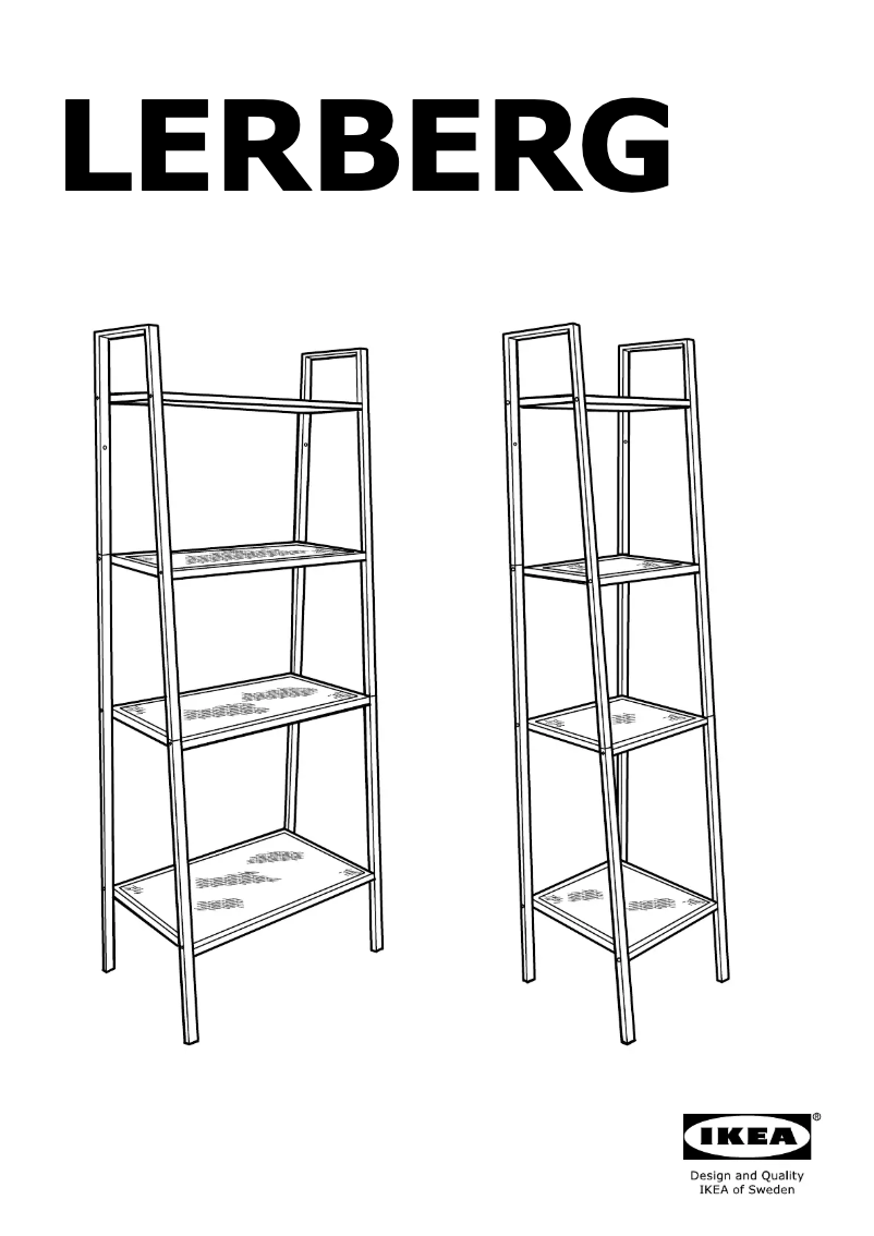 Page 1 de la notice Manuel utilisateur Ikea LERBERG 903.667.16