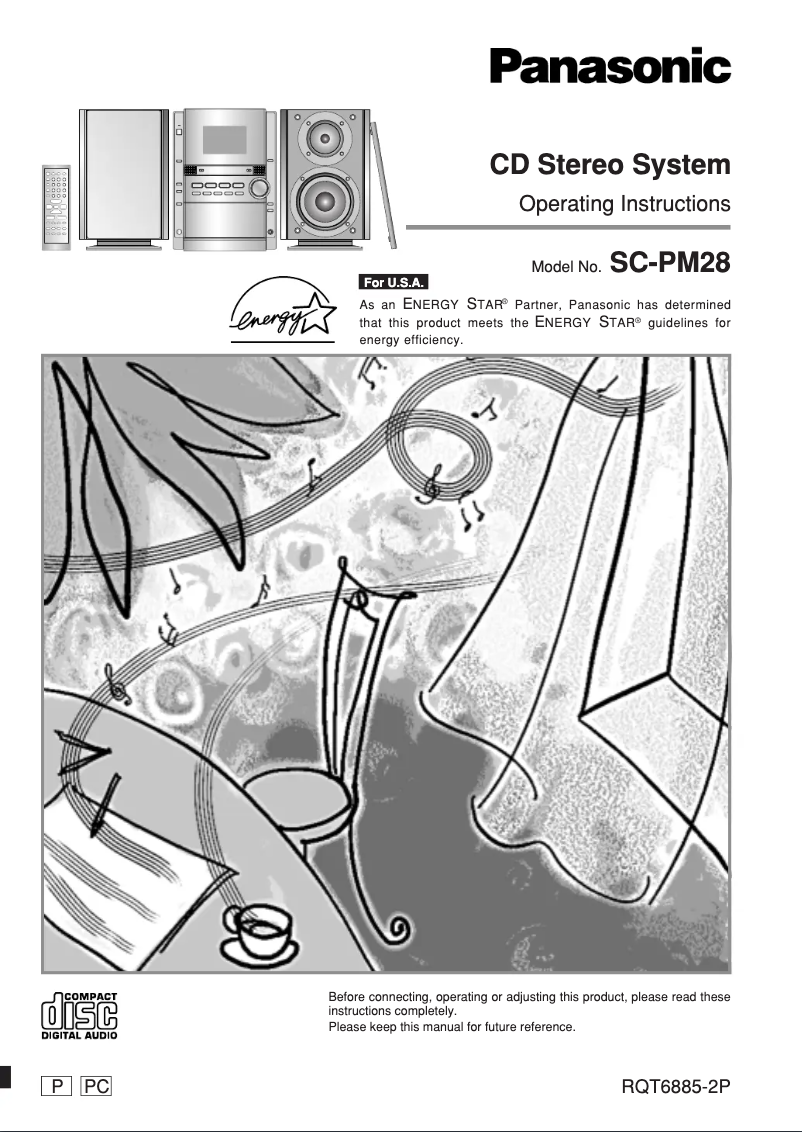 Page n°1 - Manuel utilisateur Panasonic SC-PM28