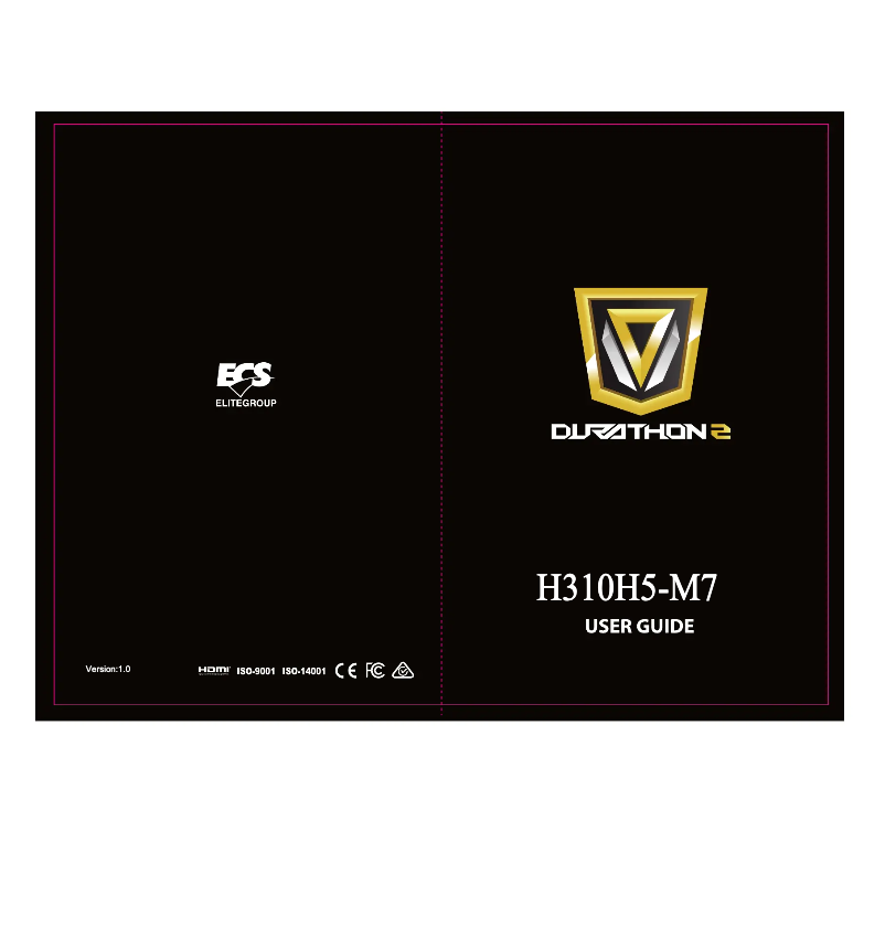 Page 1 de la notice Manuel utilisateur ECS H310H5-M7