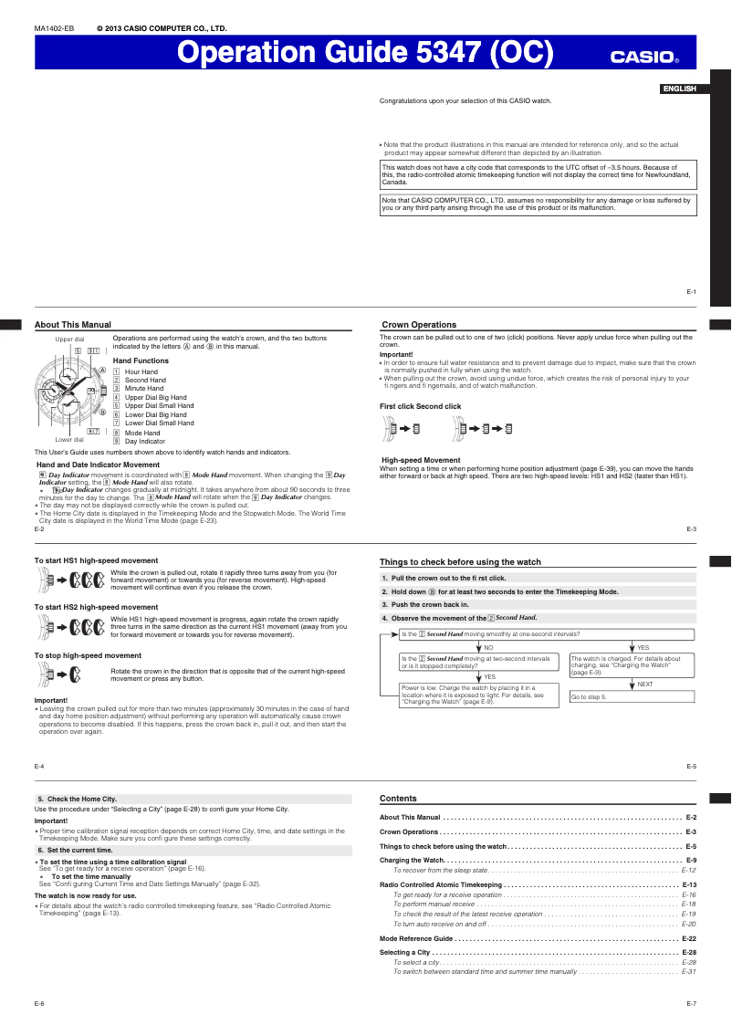 Image de la première page du manuel de l'appareil 5347