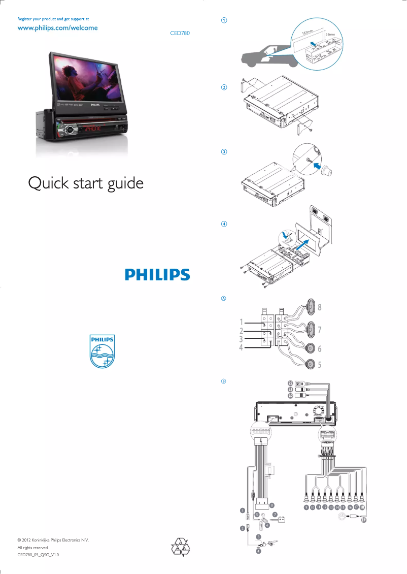 Página 1 del manual Guía de inicio rápido Philips CarStudio CED780