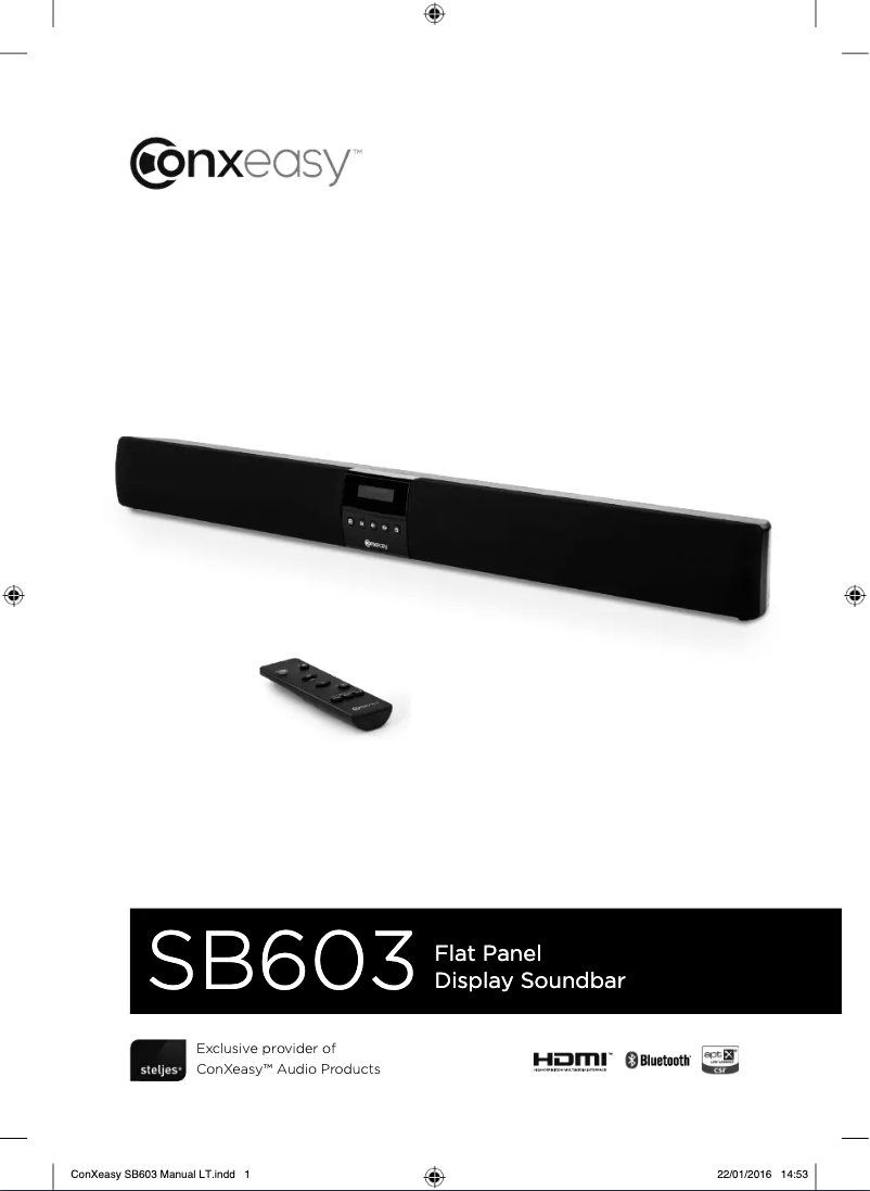 Page 1 de la notice Manuel utilisateur ConXeasy SB603