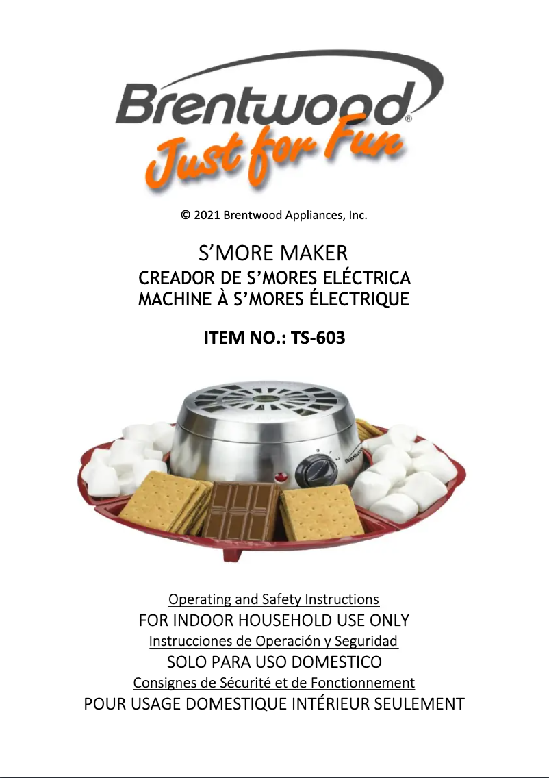 Page n°1 - Manuel utilisateur Brentwood TS-603