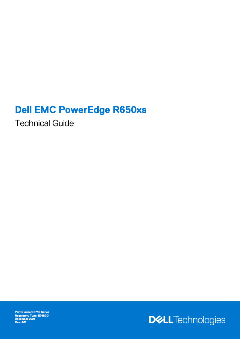 Page 1 de la notice Manuel utilisateur Dell PowerEdge R650XS