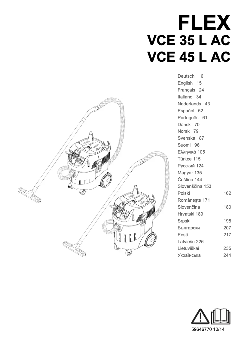 Page n°1 - Manuel utilisateur Flex VCE 35 L AC