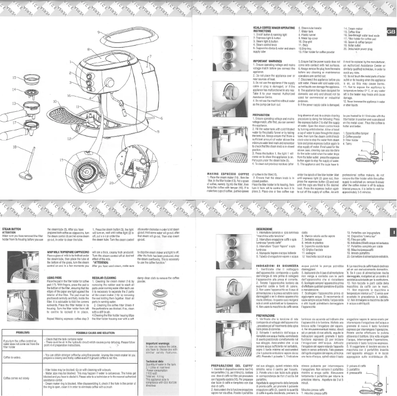 Image de la première page du manuel de l'appareil Koala