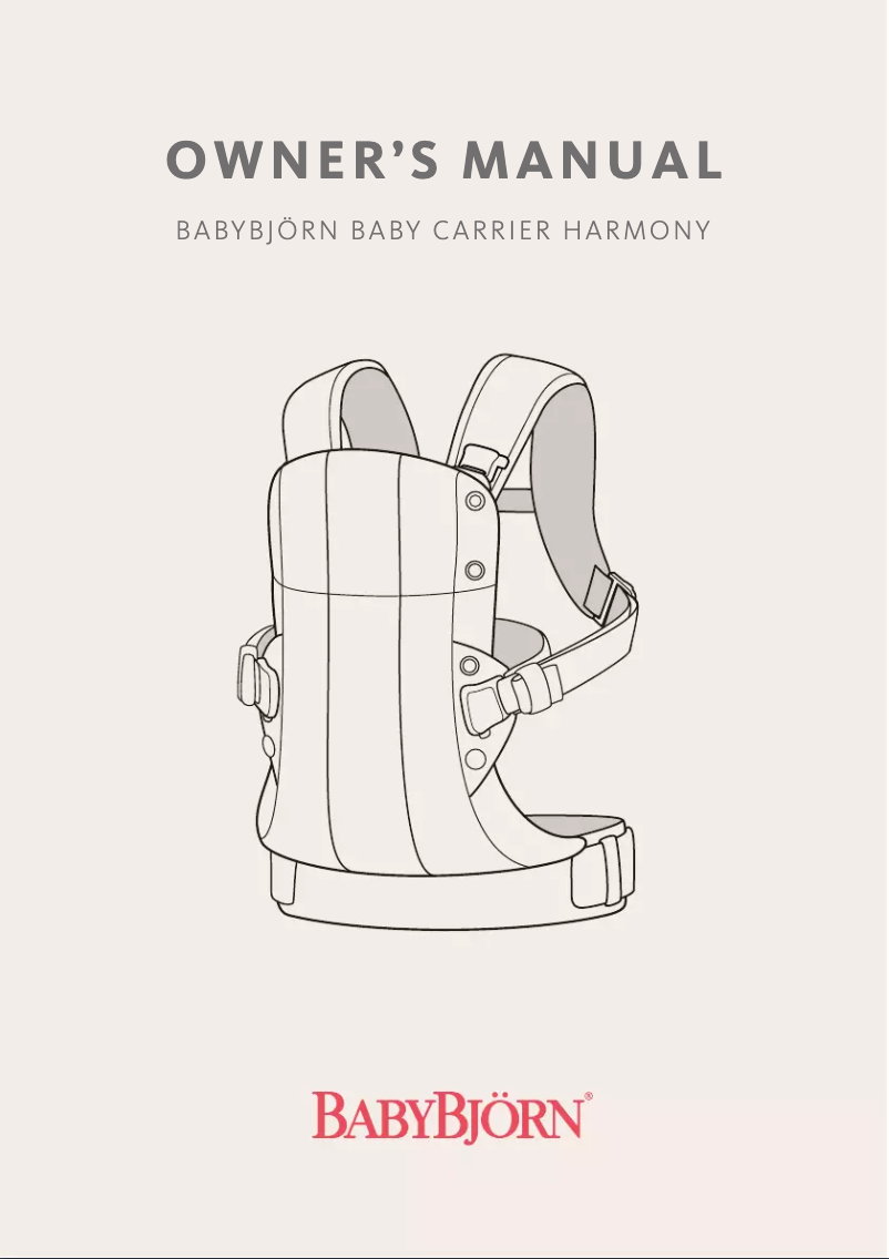 Image de la première page du manuel de l'appareil Baby Carrier Harmon