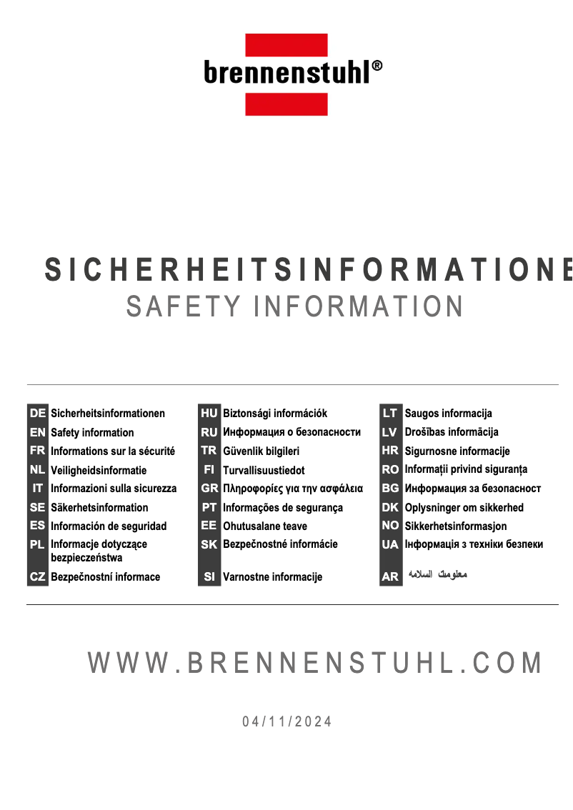 Page n°1 - Manuel utilisateur Brennenstuhl MMZ 20