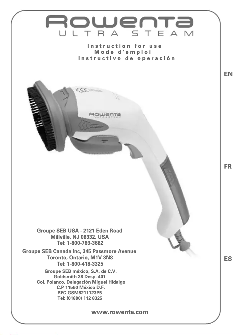 Image de la première page du manuel de l'appareil Ultrasteam DR6050