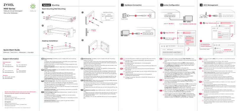 Page n°1 - Manuel utilisateur ZyXEL NSG200