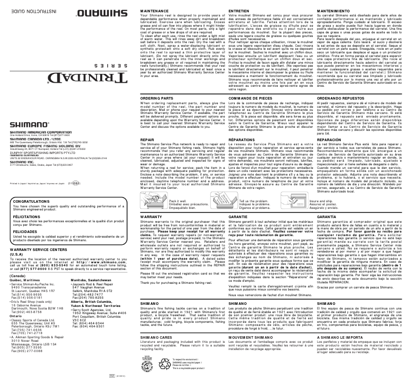 Image de la première page du manuel de l'appareil Trinidad 14