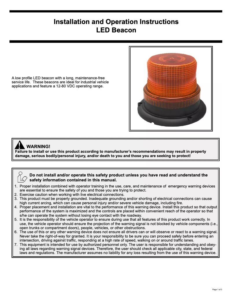 Page 1 de la notice Manuel utilisateur Epcom X6465G