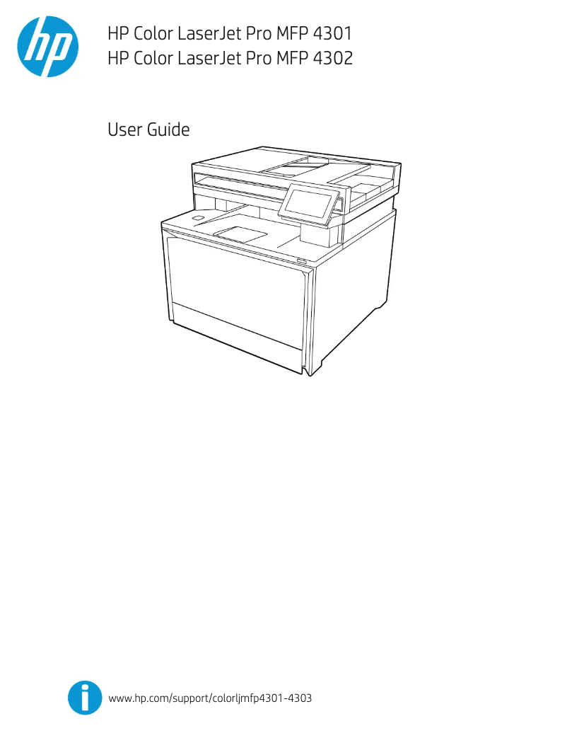 Image de la première page du manuel de l'appareil Color LaserJet Pro MFP 4303fdw