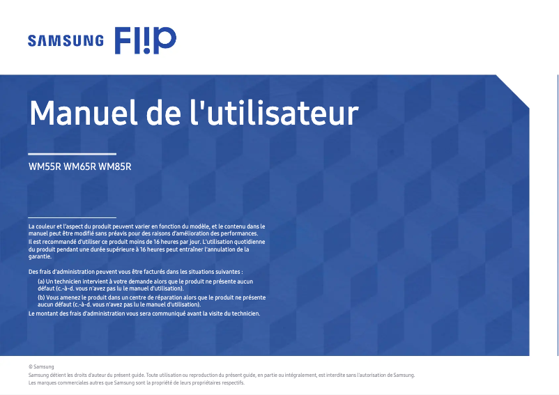 Page n°1 - Manuel utilisateur Samsung Flip 2 WM85R