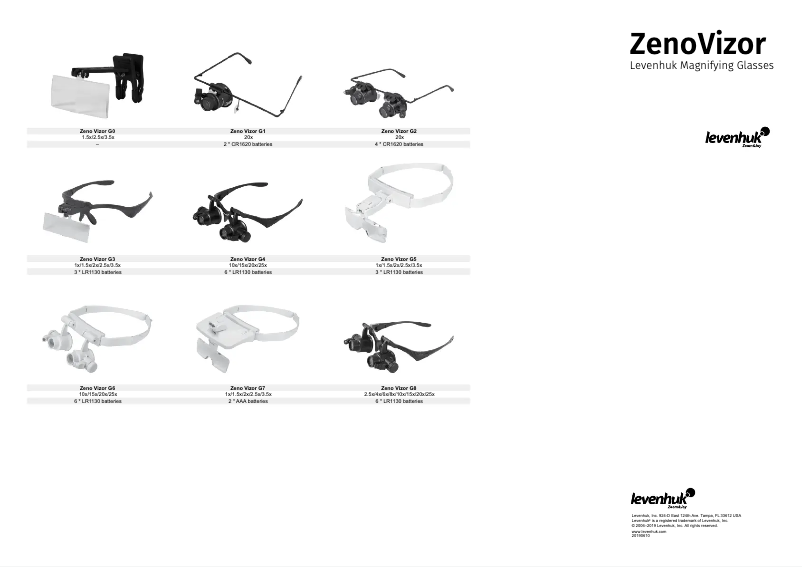 Page n°1 - Manuel utilisateur Levenhuk Zeno Vizor G1