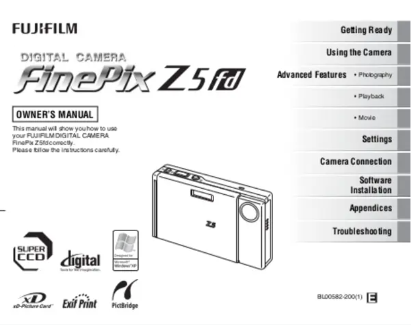 Page n°1 - Manuel utilisateur Fujifilm FinePix Z5fd