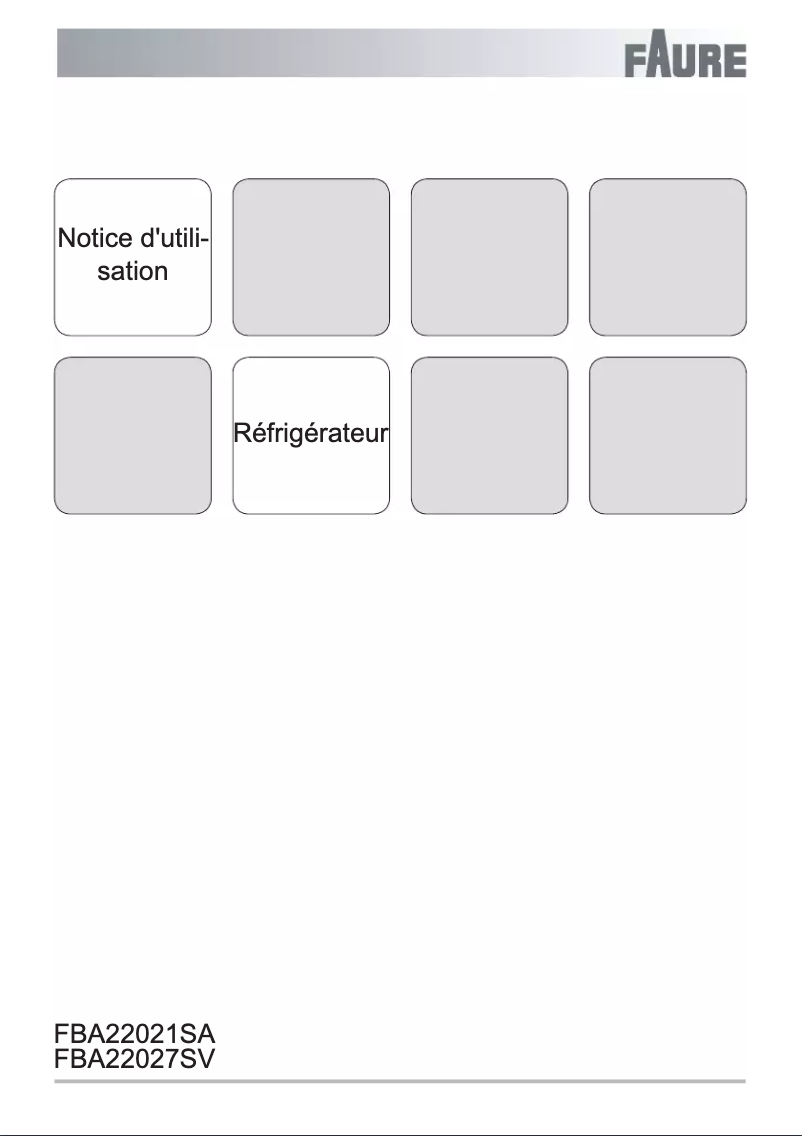 Page n°1 - Manuel utilisateur Faure FBA22021SA