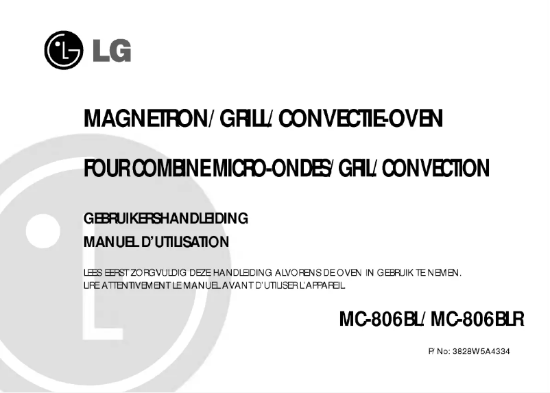 Page 1 de la notice Manuel utilisateur LG MC-806BL
