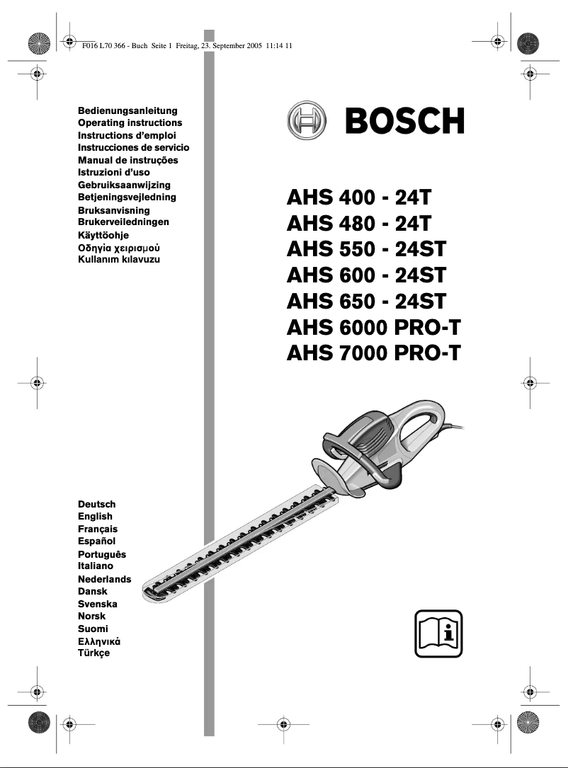 Página 1 del manual Manual de usuario Bosch AHS 400-24T