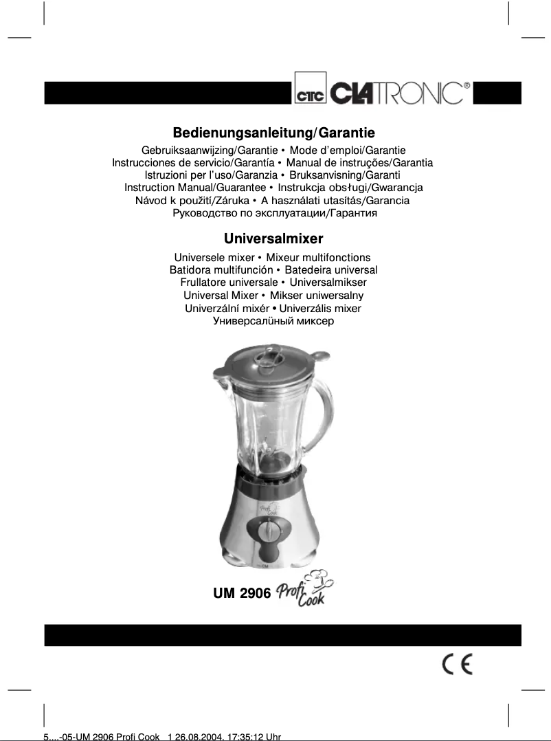 Image de la première page du manuel de l'appareil UM 2906