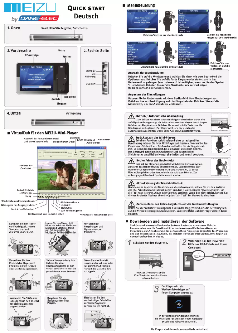 Image de la première page du manuel de l'appareil Meizu